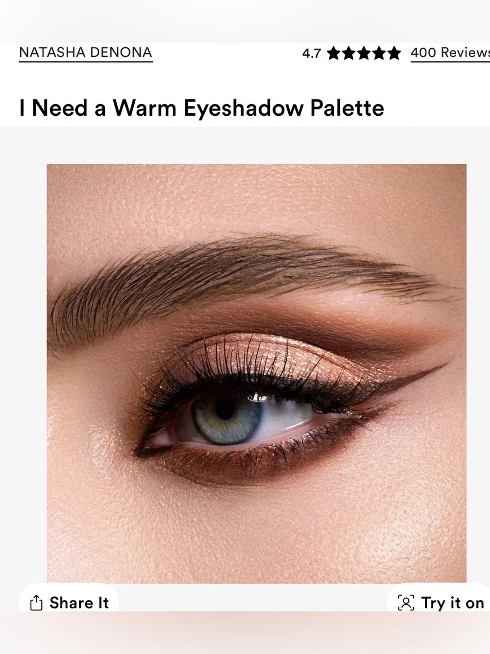 Natasha Denona I Need A Warm Palette Eyeshadow Palette NIB